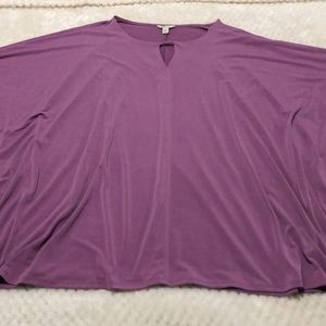Dark lavender plus size blouse